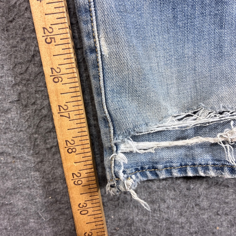 Rock & Republic Jeans Mens 34x30 Blue Distressed Straight Leg Grunge Punk Thrash - Picture 9 of 12